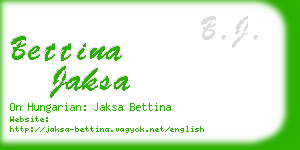 bettina jaksa business card